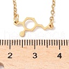 304 Stainless Steel Chemical Symbol Pendant Necklaces NJEW-Z073-03G-02-5