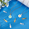 SOFPLATE 100Pcs 2 Colors Tibetan Style Alloy Glue-on Flat Pad Bails FIND-SP0001-90-4