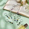 8Pcs Natural Gemstone Keychain KEYC-AR00004-4