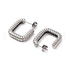 304 Stainless Steel Rectangle Stud Earrings for Women STAS-S147-01P-2