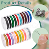   20 Rolls 20 Colors Round Polyester Cord OCOR-PH0004-83A-4