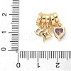 Brass Micro Pave Cubic Zirconia Beads KK-D357-20G-3