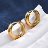 316 Surgical Stainless Steel Hoop Earrings for Women EJEW-G429-01C-G-1