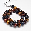 Natural Tiger Eye Beads Strands G-L446-02-8mm-2