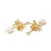 Natural Pearl Spring Ring Clasp Charms KK-I697-01G-3