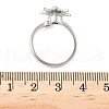 Brass Micro Pave Cubic Zirconia Rotating Cuff Rings for Women RJEW-C132-05P-2
