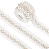BENECREAT Grenadine Mesh Lace Trim with Plastic Pearl OCOR-BC0007-32A-1