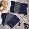 CRASPIRE 6 Sheets 3 Style Rectangle with Round & Oval Pattern Self-adhesive Nylon Applique PATC-CP0001-01-3