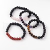 Natural Lava Rock Beaded Stretch Bracelets BJEW-JB02184-1