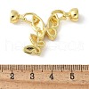 Brass Pave Clear Cubic Zirconia Fold Over Clasps KK-M320-17G-3