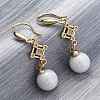 Brass Micro Pave Clear Cubic Zirconia Dangle Earrings EJEW-F362-17G-2