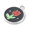 Rack Plating Alloy Enamel Pendants ENAM-Z016-05P-03-2