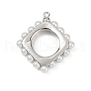 Brass Plastic Pearl Pendants KK-M322-52P-2