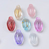 Transparent Spray Painted Glass Pendants GLAA-S190-016-2