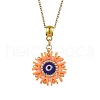 Glass Seed Beads & Polymer Clay & Evil Eye Lampwork Pendant Necklaces NJEW-MZ00101-03-2