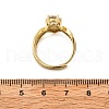 Brass Micro Pave Clear Cubic Zirconia Finger Rings for Women RJEW-U049-03G-5