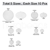 SUNNYCLUE 50Pcs 5 Style 304 Stainless Steel Stamping Blank Tag Pendants STAS-SC0002-99-2