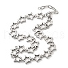 304 Stainless Steel Star Link Chain Necklaces for Women Men NJEW-A043-05P-4
