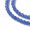 Natural Blue Agate Beads Strands G-F596-12C-2mm-3