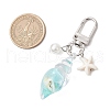 Glow in the Dark Acrylic Conch Pendant Decorations HJEW-JM03290-01-3
