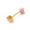 Enamel Round Ball Stud Earrings EJEW-C020-01G-06-2