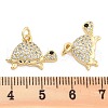 Brass Pave Clear Cubic Zirconia Pendants KK-U009-12C-G-3