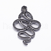 Brass Micro Pave Cubic Zirconia Pendants ZIRC-E135-42B-2