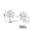Copper Geometric Zircon Stud Earrings for Elegant Summer Style KE2533-1-1