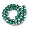 Electroplate Opaque Glass Beads Strands GLAA-T032-P8mm-AB12-2