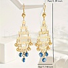 Brass Enamel Evil Eye Tassel Chandelier Earrings BJ5861-2