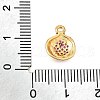 Brass Micro Pave Clear Cubic Zirconia Pendants KK-U065-05A-G-3