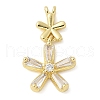 Brass Micro Pave Cubic Zirconia Pendants KK-K298-43G-1