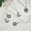 FIBLOOM Alloy Acrylic Acrylic Asymmetrical Earrings & Pendant Necklace with Iron Chains SJEW-FI0001-11-5