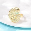 Ocean Theme Brass Cuff Rings RJEW-C135-01G-08-3