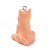 Opaque Resin Dog Pendants RESI-P033-A05-2