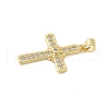 Brass Micro Pave Cubic Zirconia Pendants KK-P293-21A-G-2
