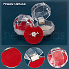 CHGCRAFT 40Pcs Octagon Transparent Plastic Ring Boxes CON-CA0001-020-6