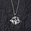 Non-Tarnish 201 Stainless Steel Pendant Necklaces for Man NJEW-Q336-02J-P-1