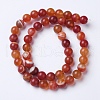 Natural Grade A Striped Agate/Banded Agate Beads Strands G-E479-02-6mm-2