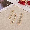 3Pcs Brass Micro Pave Clear Cubic Zirconia Pendants JX131A-5