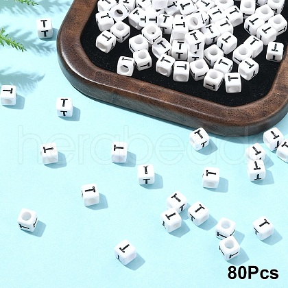 Acrylic Horizontal Hole Letter Beads OACR-YW0002-08T-1