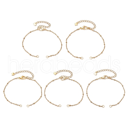 304 Stainless Steel Satellite Chain Bracelet Making AJEW-JB01298-01-1