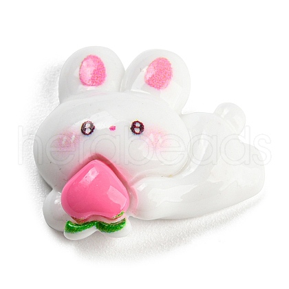 Rabbit Theme Opaque Resin Cabochons RESI-C042-01B-1