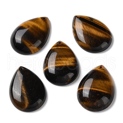 Natural Tiger Eye Pendants G-M416-08B-07-1