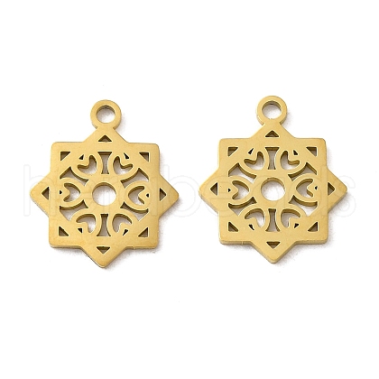 Ion Plating(IP) 304 Stainless Steel Charms STAS-J042-03G-1