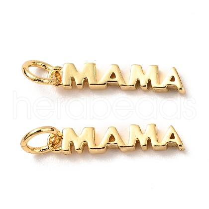 Mother's Day Brass Pendants KK-G399-25-1