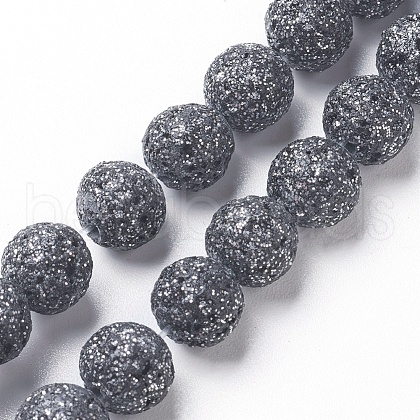 Natural Lava Rock Beads Strands G-F592-04A-8mm-1