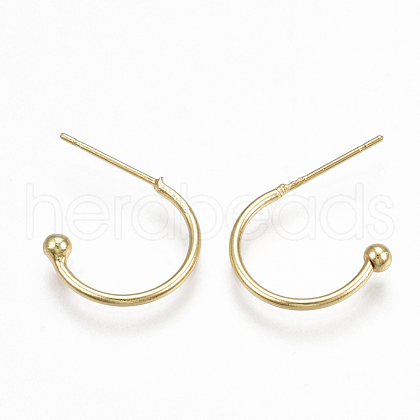 Brass Stud Earrings KK-S348-375-1
