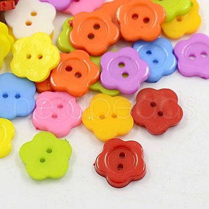 Acrylic Sewing Buttons for Costume Design X-BUTT-E074-C-M-1