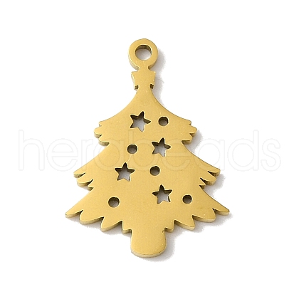 5Pcs Christmas 201 Stainless Steel Pendants STAS-Z068-01G-01-1